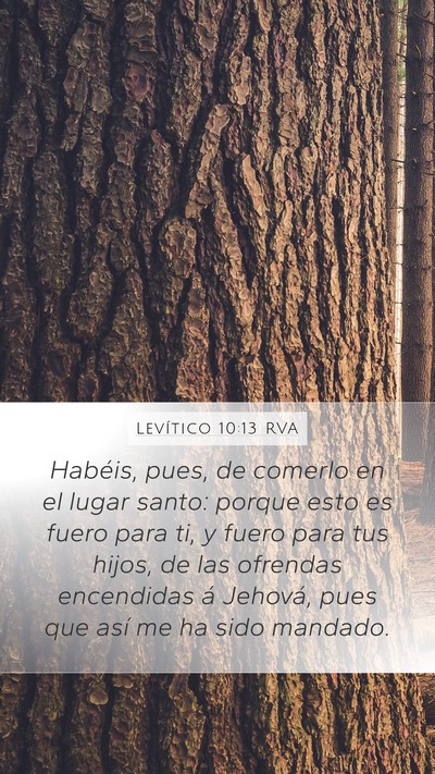 Levítico 10:13 RVA Bible Verse Image