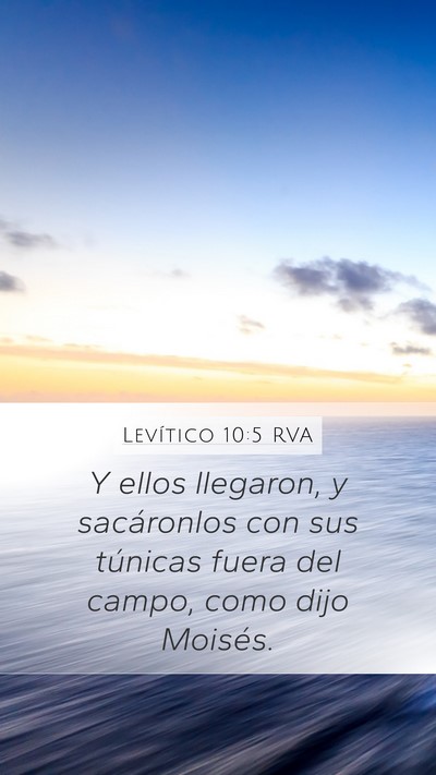 Levítico 10:5 RVA Bible Verse Image