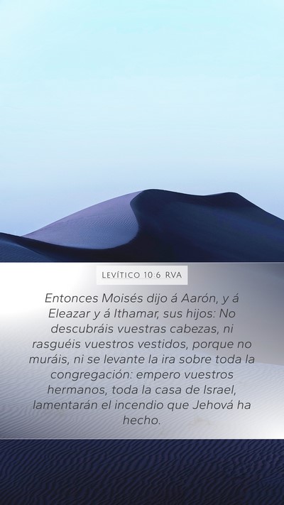 Levítico 10:6 RVA Bible Verse Image