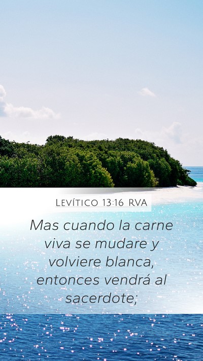 Levítico 13:16 RVA Mobile Phone Wallpaper - Mas cuando la carne viva se mudare y volviere - Mobile Bible Verse Wallpaper