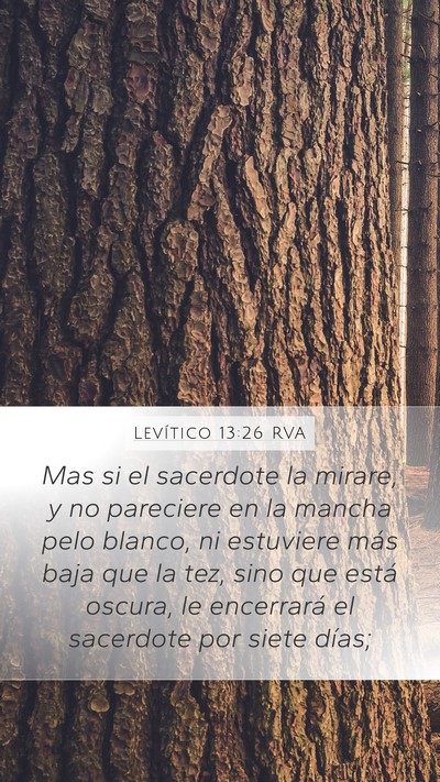 Levítico 13:26 RVA Mobile Phone Wallpaper - Mas si el sacerdote la mirare, y no pareciere en - Mobile Bible Verse Wallpaper
