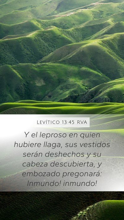 Levítico 13:45 RVA Bible Verse Image