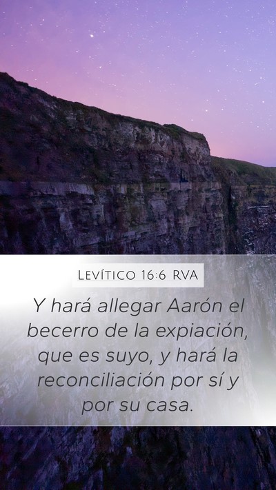 Levítico 16:6 RVA Bible Verse Image