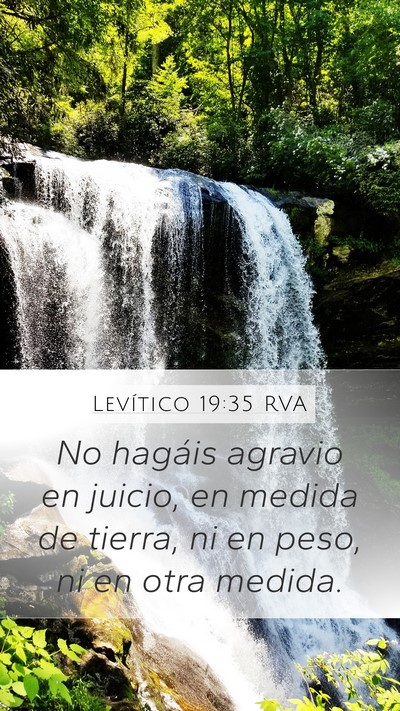 Levítico 19:35 RVA Bible Verse Image