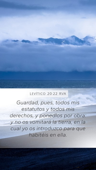 Levítico 20:22 RVA Mobile Phone Wallpaper - Guardad, pues, todos mis estatutos y todos mis - Mobile Bible Verse Wallpaper