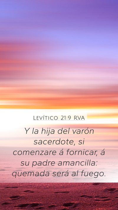 Levítico 21:9 RVA Bible Verse Image