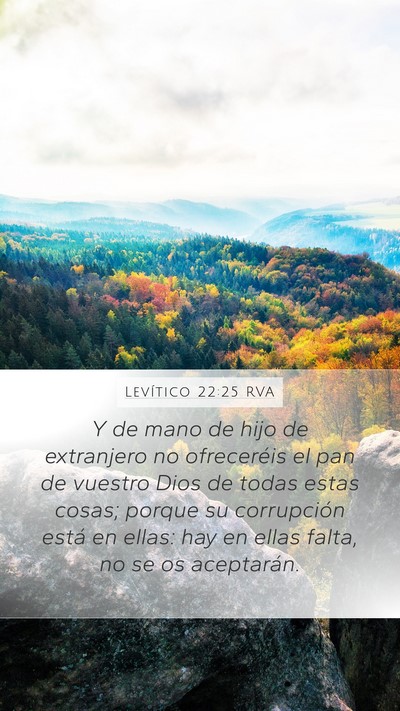 Levítico 22:25 RVA Bible Verse Image