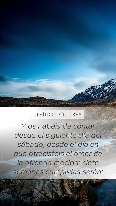 Levítico 23:15 RVA Bible Verse Image