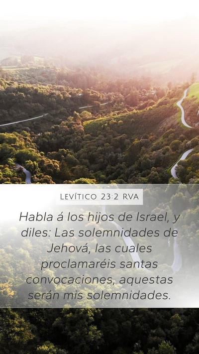 Levítico 23:2 RVA Bible Verse Image