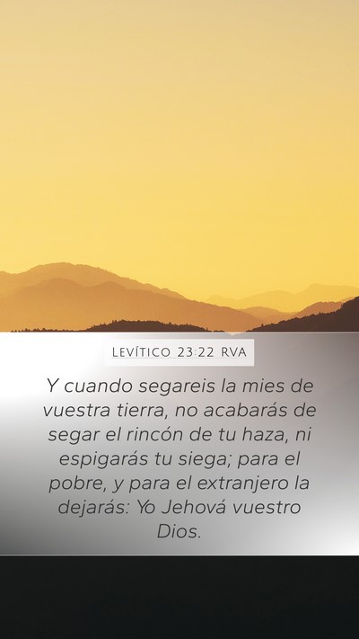 Levítico 23:22 RVA Bible Verse Image