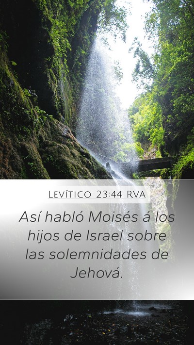 Levítico 23:44 RVA Mobile Phone Wallpaper - Así habló Moisés á los hijos de Israel sobre - Mobile Bible Verse Wallpaper