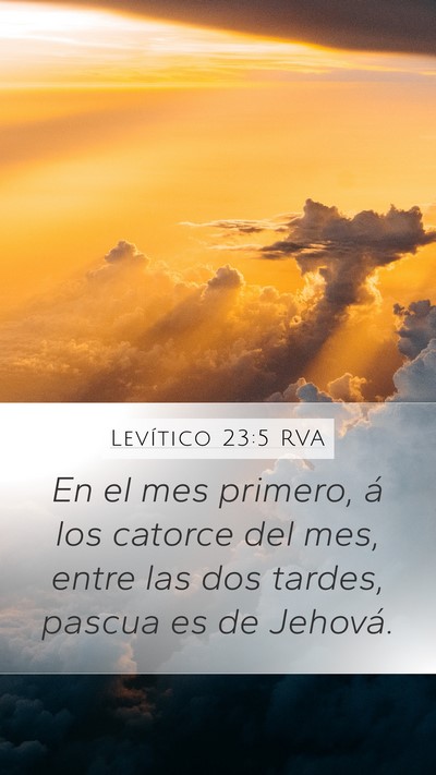 Levítico 23:5 RVA Bible Verse Image