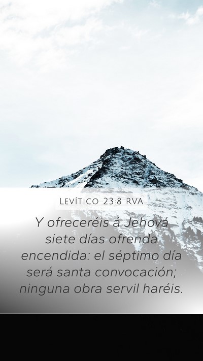 Levítico 23:8 RVA Bible Verse Image