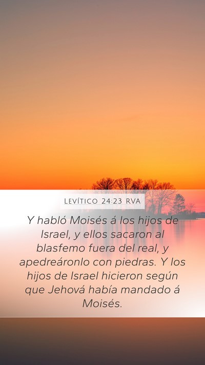 Levítico 24:23 RVA Bible Verse Image
