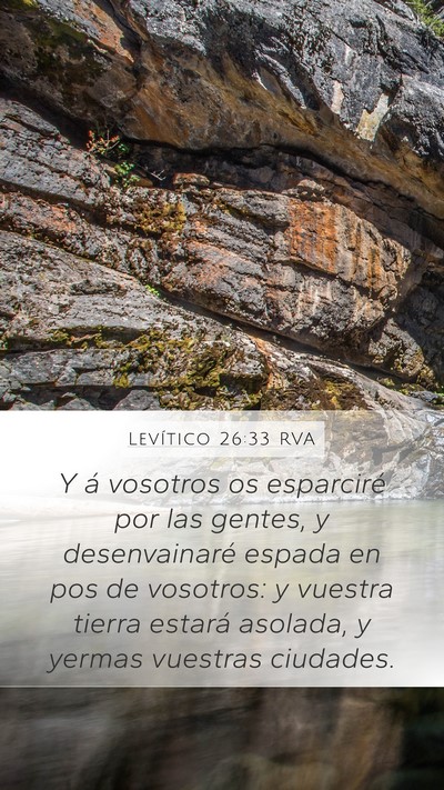 Levítico 26:33 RVA Bible Verse Image