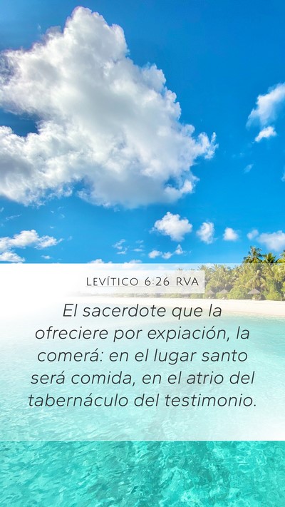 Levítico 6:26 RVA Bible Verse Image