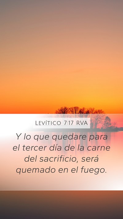 Levítico 7:17 RVA Bible Verse Image
