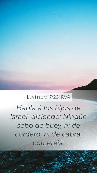 Levítico 7:23 RVA Bible Verse Image