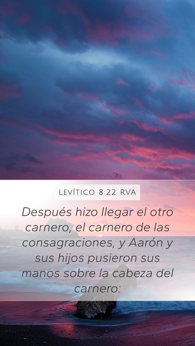 Levítico 8:22 RVA Bible Verse Image