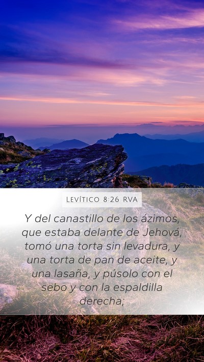 Levítico 8:26 RVA Bible Verse Image