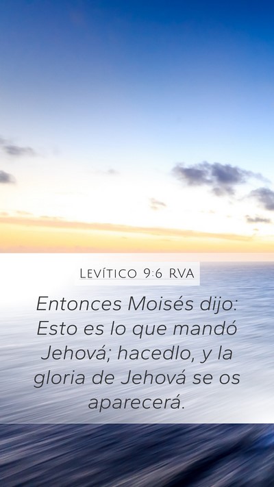 Levítico 9:6 RVA Bible Verse Image