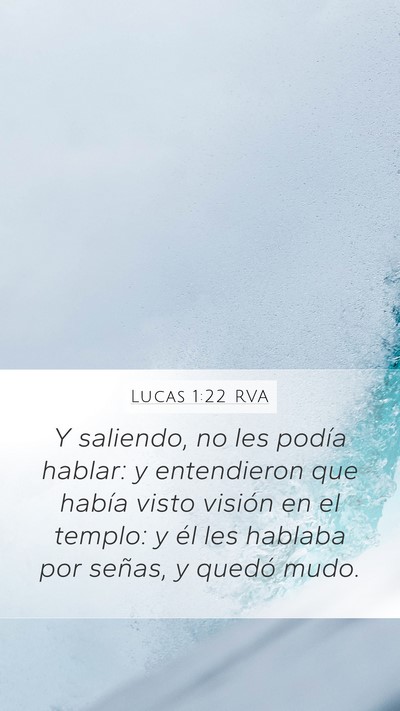 Lucas 1:22 RVA Bible Verse Image