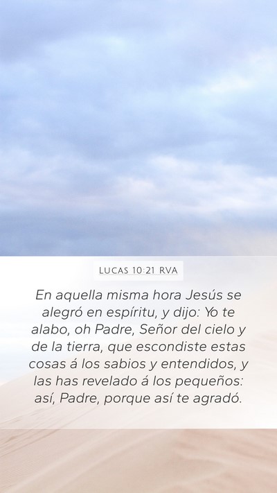 Lucas 10:21 RVA Bible Verse Image