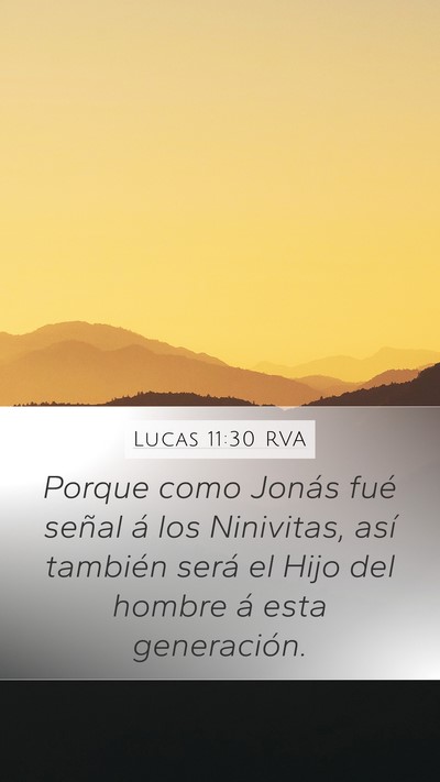 Lucas 11:30 RVA Bible Verse Image