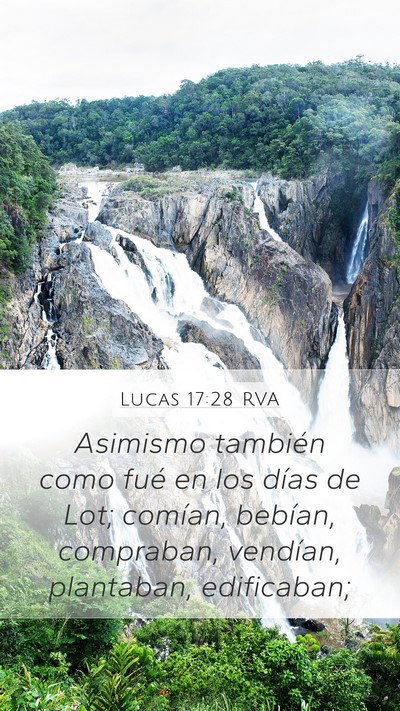 Lucas 17:28 RVA Mobile Phone Wallpaper - Asimismo también como fué en los días de Lot; - Mobile Bible Verse Wallpaper