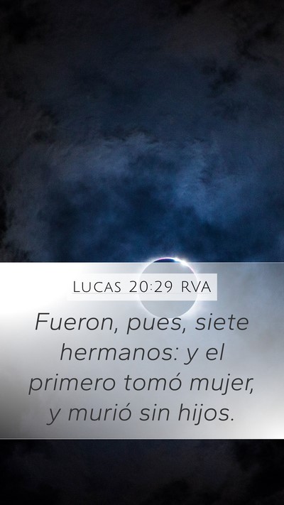 Lucas 20:29 RVA Bible Verse Image