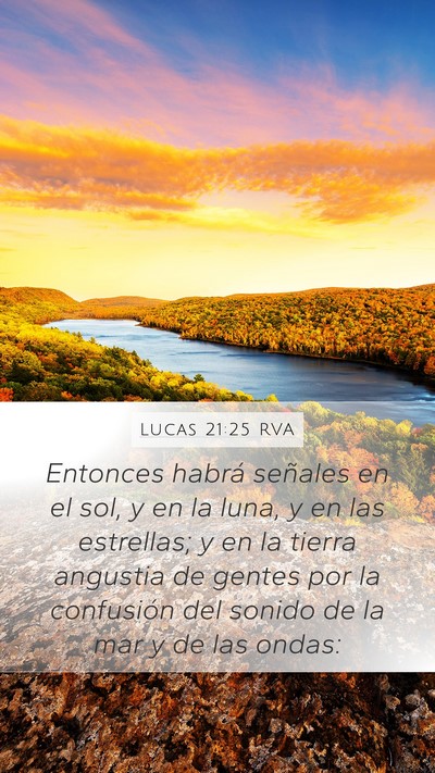 Lucas 21:25 RVA Bible Verse Image