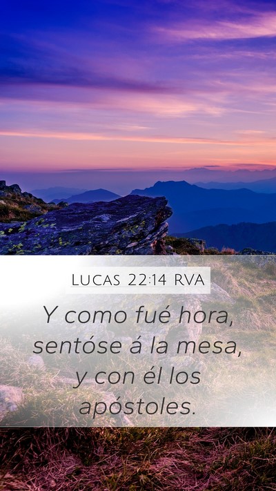 Lucas 22:14 RVA Bible Verse Image