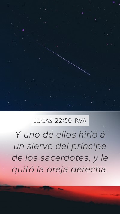 Lucas 22:50 RVA Mobile Phone Wallpaper - Y uno de ellos hirió á un siervo del príncipe - Mobile Bible Verse Wallpaper
