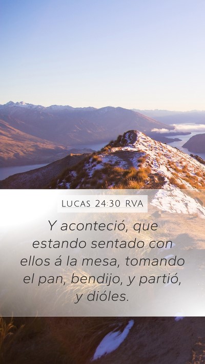 Lucas 24:30 RVA Bible Verse Image