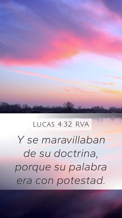 Lucas 4:32 RVA Bible Verse Image