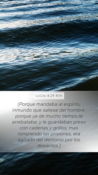 Lucas 8:29 RVA Bible Verse Image