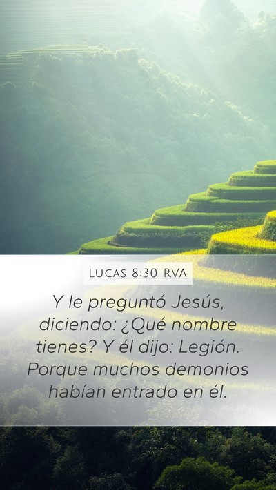 Lucas 8:30 RVA Bible Verse Image