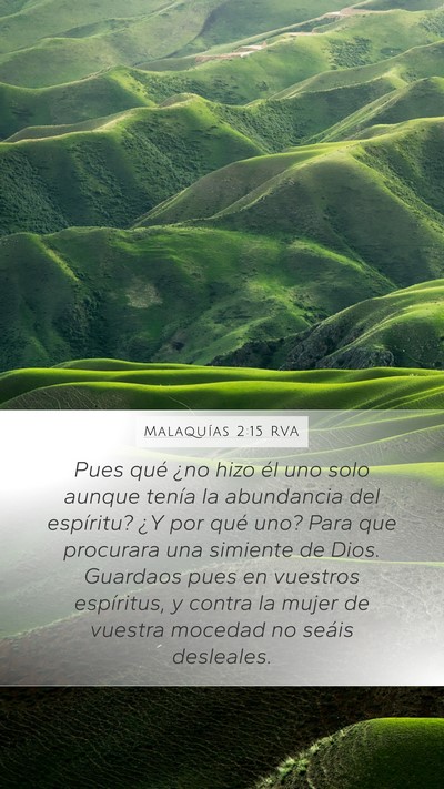Malaquías 2:15 RVA Bible Verse Image