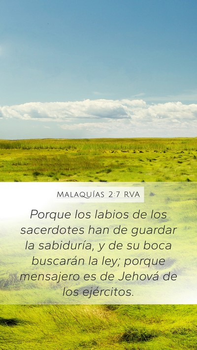 Malaquías 2:7 RVA Bible Verse Image