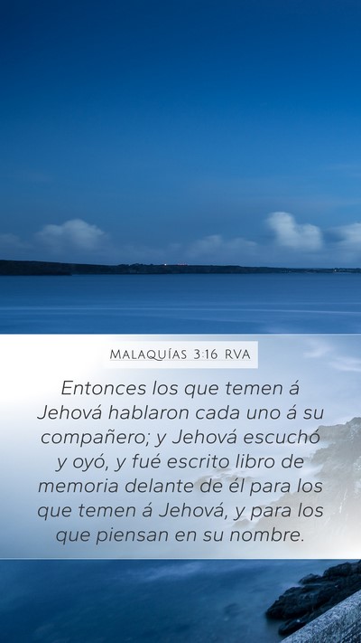 Malaquías 3:16 RVA Bible Verse Image