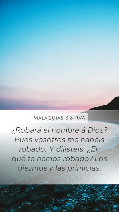 Malaquías 3:8 RVA Bible Verse Image