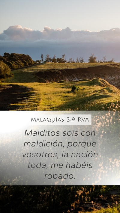 Malaquías 3:9 RVA Bible Verse Image