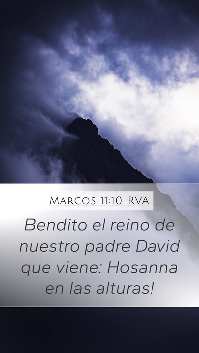 Marcos 11:10 RVA Bible Verse Image