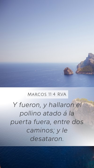 Marcos 11:4 RVA Bible Verse Image