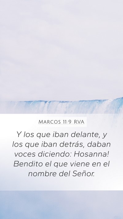 Marcos 11:9 RVA Bible Verse Image