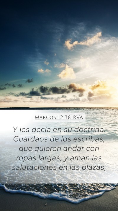 Marcos 12:38 RVA Bible Verse Image