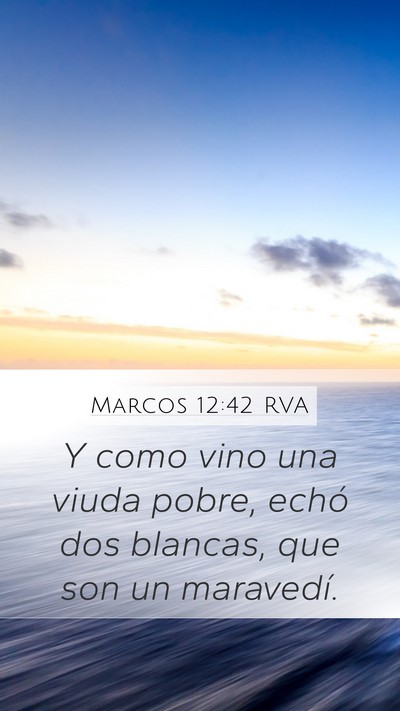 Marcos 12:42 RVA Bible Verse Image