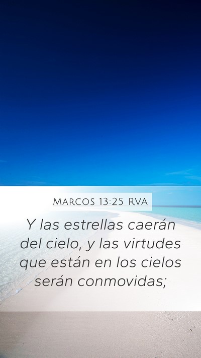 Marcos 13:25 RVA Bible Verse Image