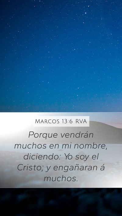Marcos 13:6 RVA Bible Verse Image
