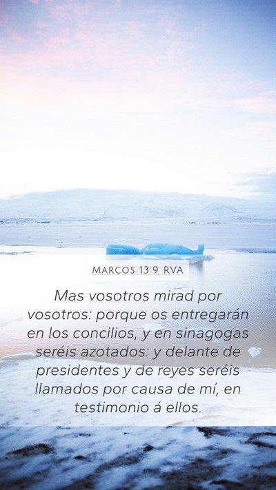 Marcos 13:9 RVA Bible Verse Image
